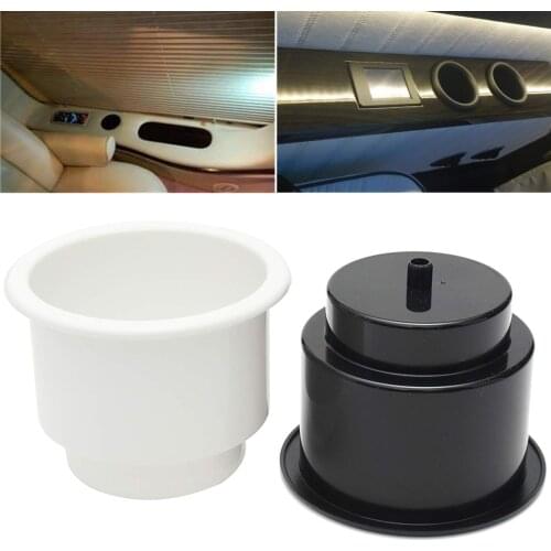 Marine RV Car Cup Drink Can Water Bottle Holder Plastic With Water Outlet Black/White With Drain Holes for Boat/Car/RV/Sofa