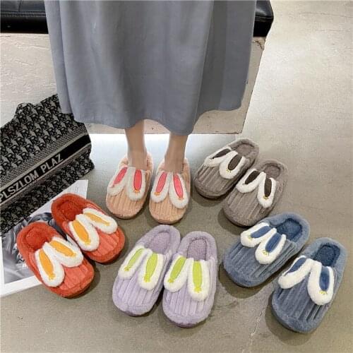 Plush Home Indoor Slippers Women Winter Warm Cotton Slippers Light Weight Soft Comfortable Winter Womens Slippers Shoes Lady