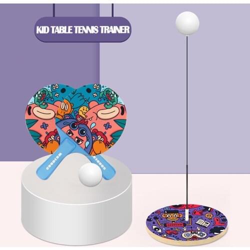 Portable Kids Table Tennis Set Trainer Ping Pong Paddle Tennis Machine Home Training Racket Toys for Children Indoor Sport Game