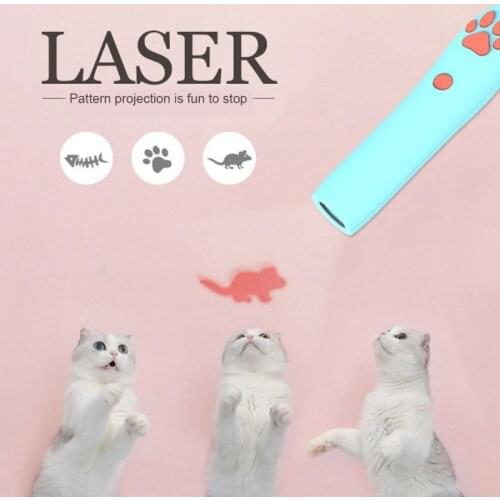 Portable Funny Cat Laser LED Laser Cat Chase Toy Kitten Training Exercise Toy Pet Interactive Toy With Bright Mouse Shadow