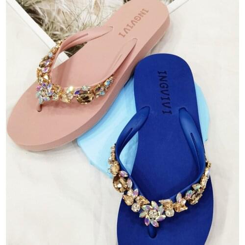 Glitter Slides Shoes Rubber Flip Flops Slippers Women Summer Low On A Wedge Shale Female Beach Jelly Hawaiian Flat Sabot TPR Cry