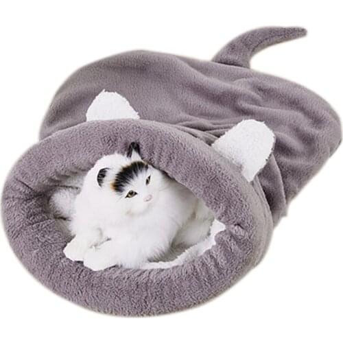 Dog Cat Bed Super Soft House Pet Sleep Bag Bed Cushion For Kitten Cat Nesk Cave Sweet Bed Hut Plush Warm Puppy Small Dog Home