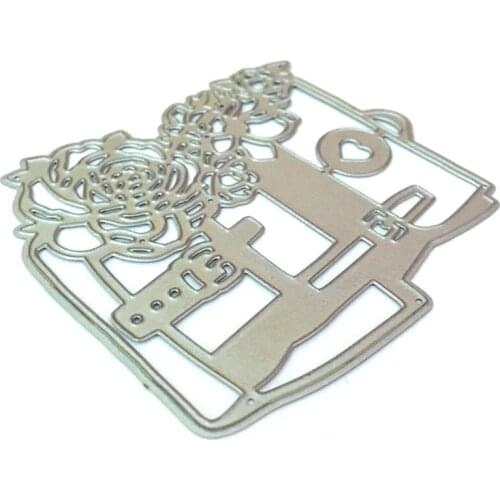 Carbon Steel Scrapbooking Embossing School Bag Stencil, DIY Printing Steel Mould for Album Paper Card Making