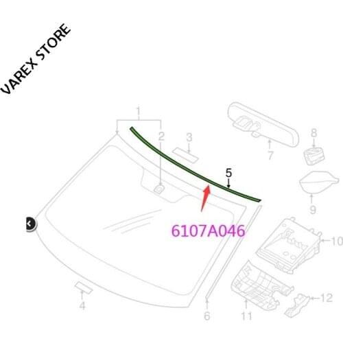 Front windshield seal for M- itsubishi Outlander OEM: 6107A052 6107A046