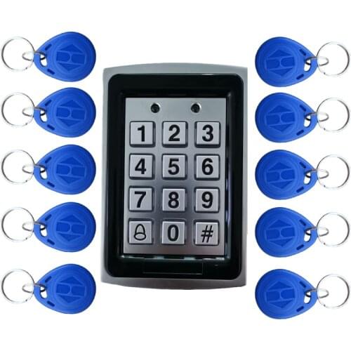 Keypad Door Access Control system IP68 Waterproof Metal case Silicon Security Entry Door Reader RFID 125Khz EM