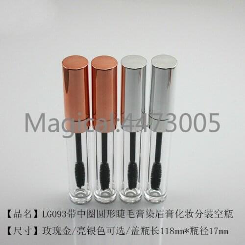 10/30/50pcs 6ml Empty DIY Makeup Lip Gloss Bottle Rose Gold/silver Cap Eyelash Bottle/eyeliner Tube Cosmetic Refillable Bottles
