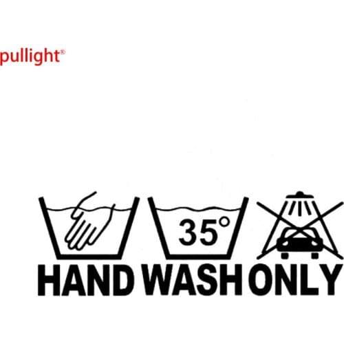 17.8CM*6CM Hand Wash Only Funny Car Sticker And Decals Motorcycle Styling