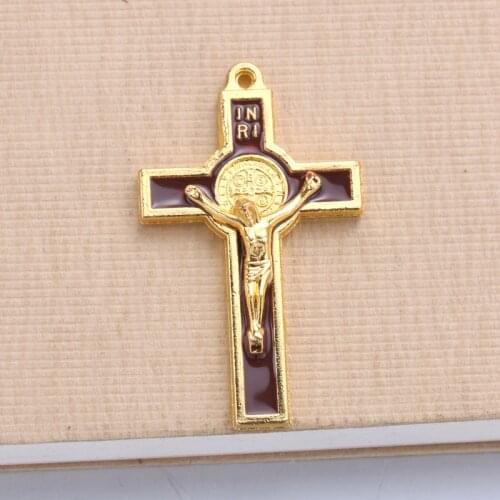 2pcs 53x32mm Ancient Religion cross Jesus lucky Necklace Pendant Jewelry Accessory Making Retro Style Jewelry 0608