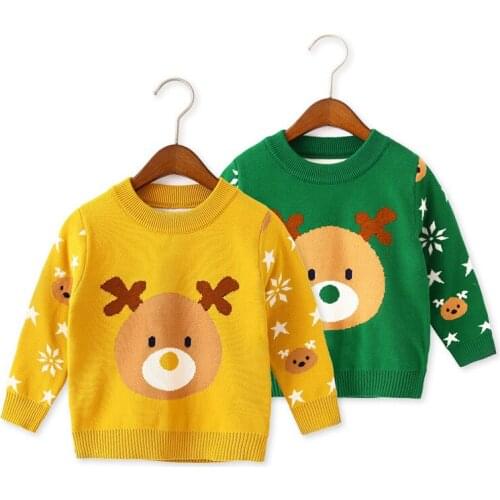 2019 Boys Sweaters for Kids Girls Pullover Casual Autumn And Winter Warm Kids Clothing Children Pullover Christmas Sweater