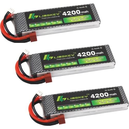 3Pcs Limskey POWER 7.4V 4200mAh 2S LiPo Battery With T/XT60 Plug for RC Car Airplane Helicopter 7.4 V 4200 mah 2S Lipo Battery