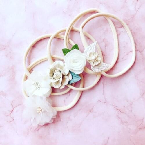 5 Pcs/set Baby Hair Band Flower Shape Handmade Kids Headband Birthday Holiday Photography Props Head Jewelry Gifts