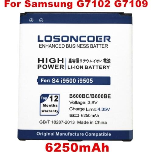 LOSONCOER 6250mAh EB-B220AE EB-B220AC Battery For Samsung Galaxy Grand 2 G7102 G7106 G7100 G7105 G7108 G7109 i9507V G7105