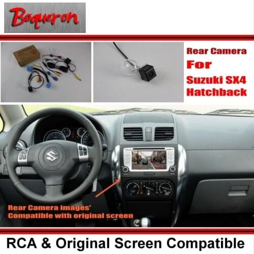 Car Rear View Camera / Back Up Reverse Camera Sets For Suzuki SX4 SX-4 SX 4 Hatchback / RCA & Original Screen Compatible