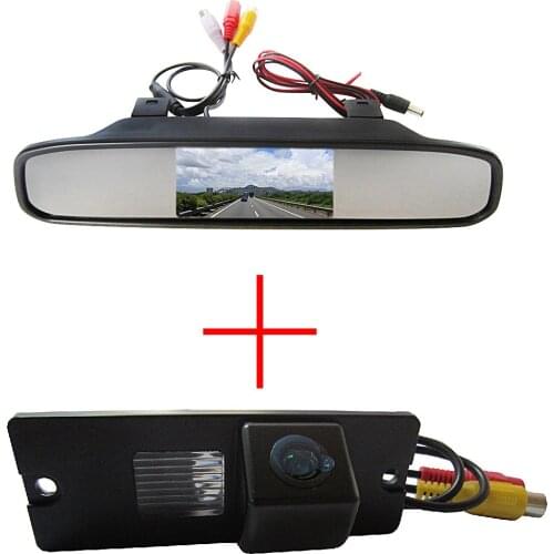 Wireless WIFI CCD camera Car Rear View Camera for Mitsubishi Pajero V3 V6 V8 Zinger,with 4.3 Inch Rear view Mirror Monitor