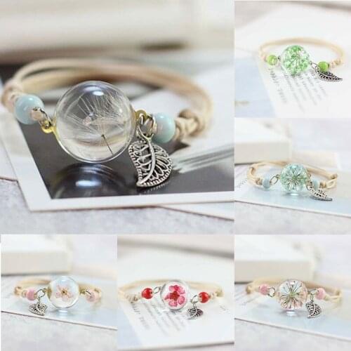 Dried flower herbarium bracelet, forest series, small fresh, jewelry, gift for girlfriend