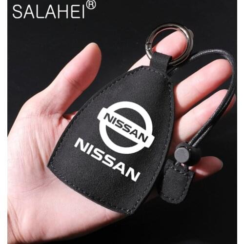 Drawstring Soft Suede Leather Car Remote Key Case For Nissan Qashqai Juke J10 J11 X-Trail T32 T31 Kicks Tiida Pathfinder Note
