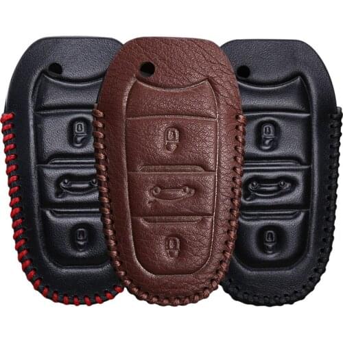 KUKAKEY Genuine Leather Car Key Case Cover For Citroen C3 C4 C5 Berlingo C-Elysee Jumpy Picasso C1 C2 C4l DS5 Xsara Key Shell