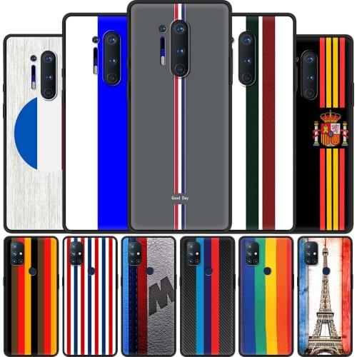 For OnePlus 8 Nord 7Pro Case For One Plus Z N10 5G 8T 7 Pro n100 7T 6T Full Protection Soft Phone Cover Russia Spain France Line