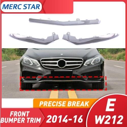 Black car front damper splitter diffuser bottom lip cover cover trim for Benz E-Class W212 E200 E220 E250 E300 E350 2014 2015 20