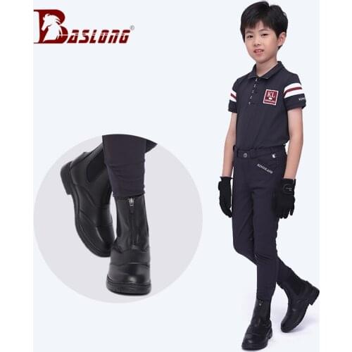 Childrens Zipper Short Boots Breathable Comfortable Soft Shock-absorbing Non-slip Riding Boots