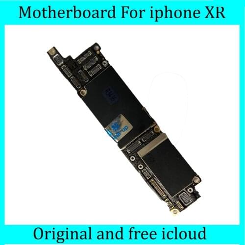 For iphone XR Original motherboard Without / With Face ID Logic board Free icloud unlocked mainboard PCB board 64GB 128GB 256GB