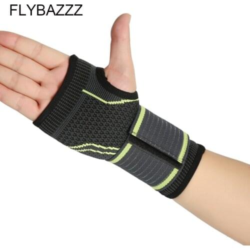 FLYBAZZZ New Elastic Wrist Support Gym Weightlifting Training Weight Lifting Gloves Bar Grip Barbell Straps Wrap Hand Protection