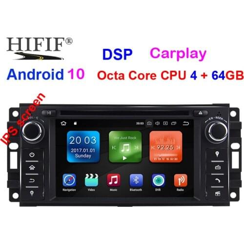 IPS 6.2" Android 9.0 Octa Core Car Radio DVD Player GPS Navigation for JEEP Patriot Liberty Wrangler Compass DODGE Chrysler