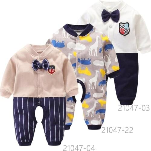 2021 Cheap Cotton Baby Romper Full Sleeve Baby Boy Clothes Summer One Piece Unisex Baby Clothes Girl and Boy Jumpsuits Giraffe