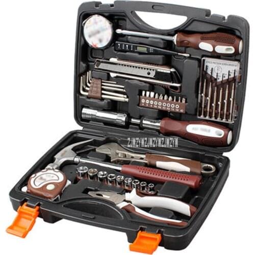 T041a / E027/ E038 Hand Tool Set Household Car Hardware Combination Repair Hand Tool Kit With Plastic Toolbox Storage Case