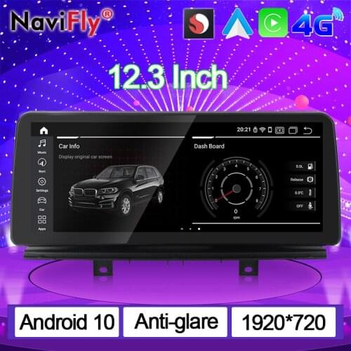 NaviFly 1920*720 Blue anti-glare Carplay Android 10.0 Car Multimedia Player Carplay For BMW X5 F15 X6 F16 2014-2017 NBT System