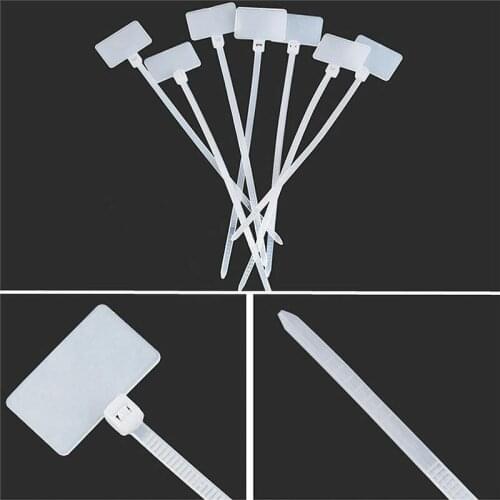 Nylon Marker Cable Ties Wire Zip Ties Cable Mark Tags Label Tie Straps Nylon Power Marking Label (50pcs)