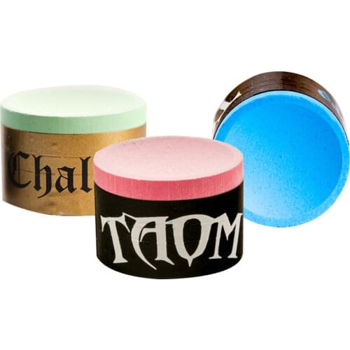 Original TAOM Chalk Round Blue Green Pink Colors Billiard Chalk Pool Chalk Snooker Chalk Billiard Accessories