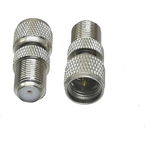 Adapter F TV CCTV female jack to mini UHF male plug connector straight F/M