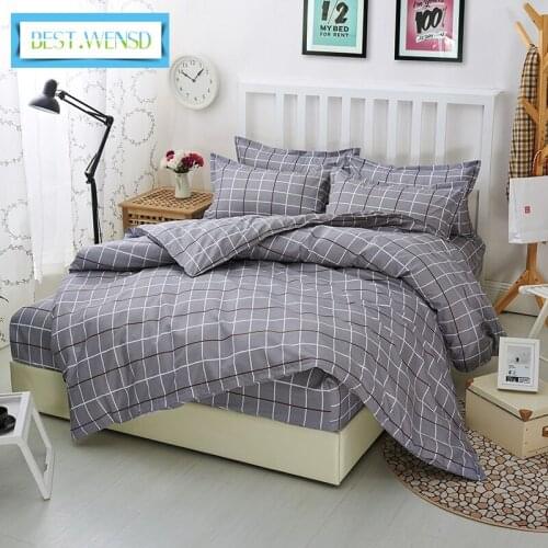 Bedclothes New Duvet Cover Bed Linen Bedspread Home,hotel,bedding Set Simple Lattice Quilt Cover Set Dekbedovertrek Bedclothes