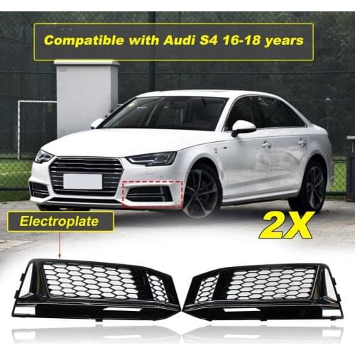 Sturdy 2Pcs Exquisite Honeycomb Stable Fog Light Grille Replacement 8W0807681K 8W0807682K Fog Lamp Cover Convenient