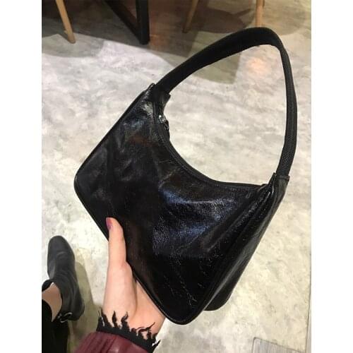 Retro armpit bag PU leather one-shoulder hand carry mini minimalist niche design small square bag