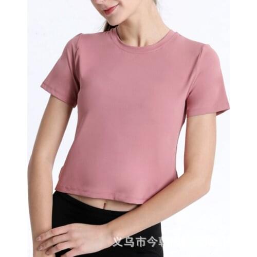 Short Sleeve Yoga Shirts Summer Slim Running T-shirts Breathable Women Fitness Crop Top Workout Tops New Gym Clothes Sportswear