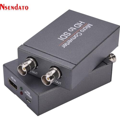 SDI to HDMI / HDMI to SDI with Power Adapter Mini 3G HD SD-SDI Video Micro Converter with Audio Auto Format Detection for Camera