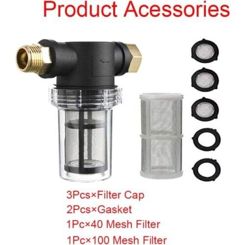 40 100 Mesh Garden Hose Filter for Pressure Washer Inlet Water Inline Sediment 3/4" Connector High Quality and Brand New