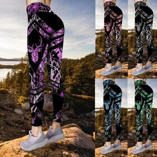 Geometric Print Yoga Pants Womens Sports Pants Fitness Running Sexy Push-Ups Gym Clothes Stretch Slim Leggings