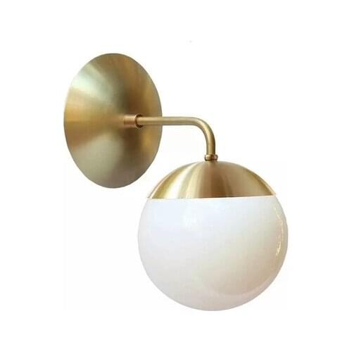 Nordic Modern LED Wall Lights Fixtures Living Room Bathroom Mirror Light Glass Ball Wall Lamp Beside Sconce Home Lightin g