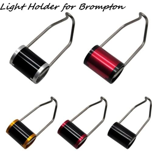 Folding Bike Light Stand Holder For Brompton BMX Bike Front Fork Headlight Fixed Bracket Mount Cycling Parts