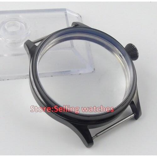 44mm 316L stainless steel screw back PVD parnis CASE fit 6498 6497 movement