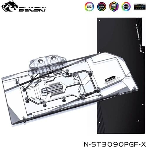 Bykski GPU Water Block For ZOTAC Geforce RTX 3090/3080 10/24G6X PGF OC ,With Back Plate Watercooler ,N-ST3090PGF-X
