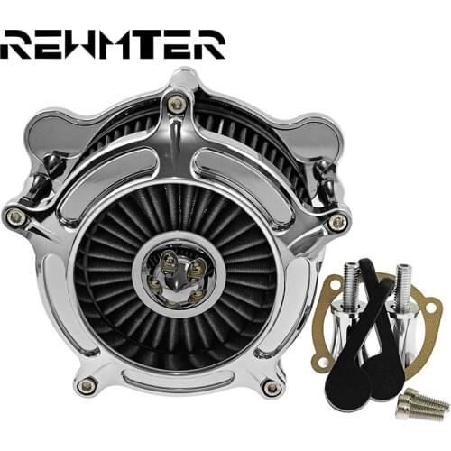 Air Cleaner Intake Filter All Chrome For Harley XL Sportster 04-19 Touring Street Glide Road Glide 00-16 Softail Dyna FXDLS 17