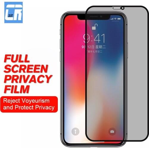Full Cover Edge Anti-Spy Tempered Glass for iPhone 11 Pro XS Max XR Privacy Screen Protector Film for iPhone 12 Pro 6S 7 8 Plus