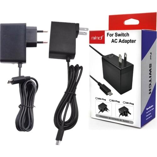 AC Adapter Charger For Nintend Switch NS Game Console EU Plug Wall Travel Home Charge 5V 2.4A Charging USB Type C Power Supply