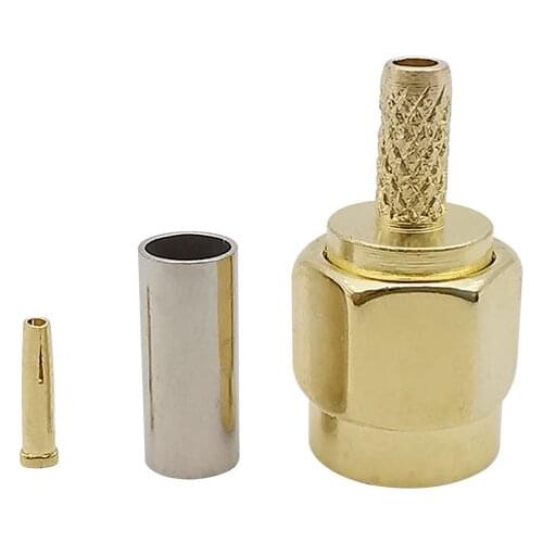 10/5/2/1pcs RP-SMA Male (Female Pin) Jack RF SMA Connector for RG316 RG174 LMR100 Cable RF Connector