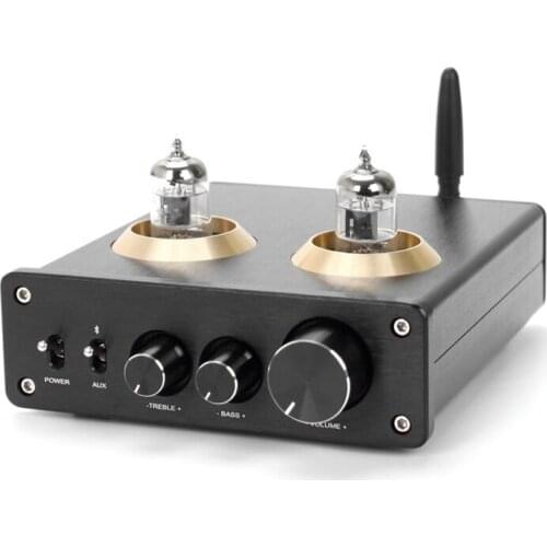 100W+100W APTX Bluetooth 5.0 TPA3116 Power Tube Amplifier 2.0 Channel 6J1 Vacuum Audio Stereo Equalizer QCC3008 Class D Amp