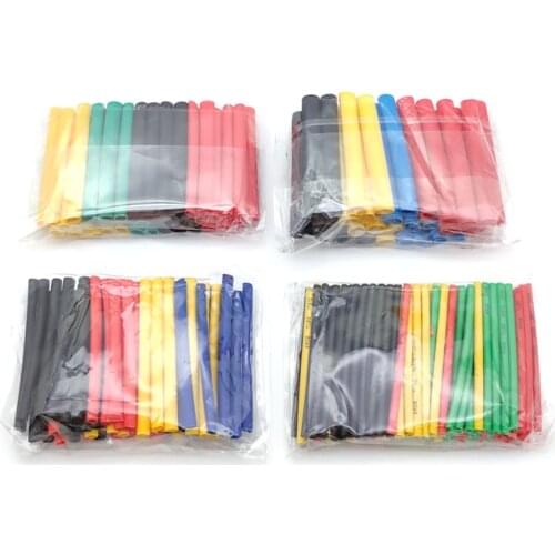 127Pcs /328Pcs Sleeving Wrap Wire Car Electrical Cable Tube kits Heat Shrink Tube Tubing Polyolefin 8 Sizes Mixed Color